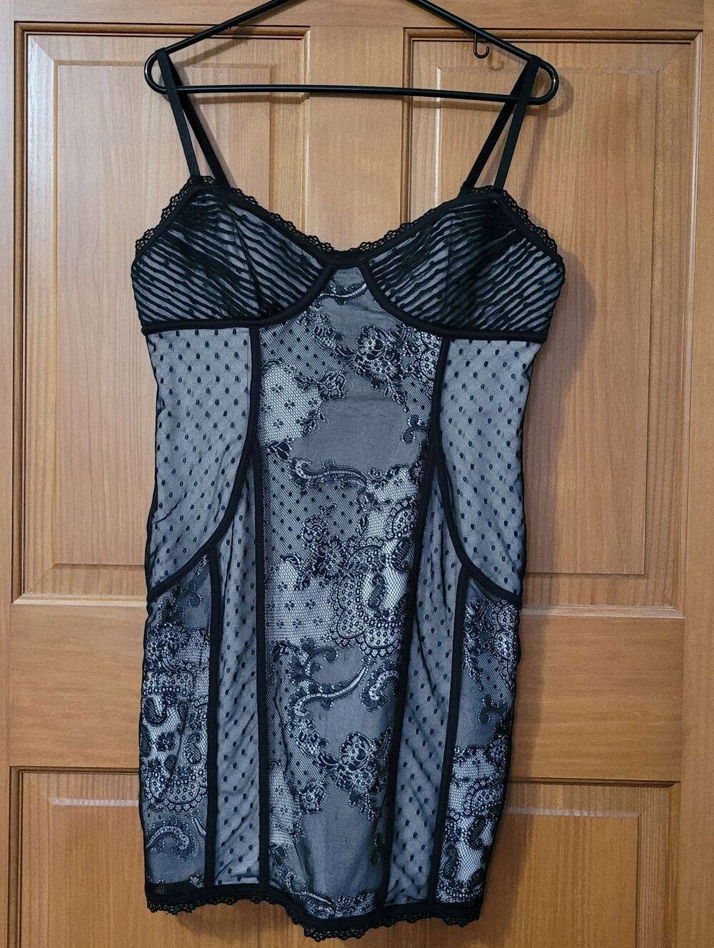 Bebe Lace Bustier Corset Mini Dress XL Black Coquette Y2K Sexy Bodycon Club